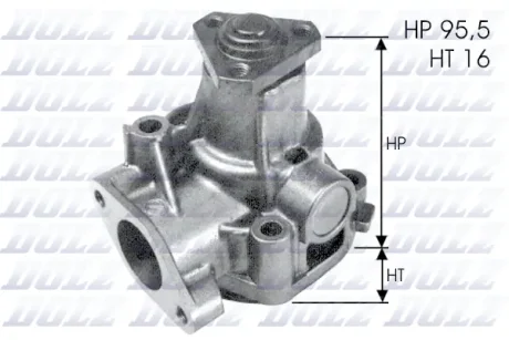 FIAT Помпа воды Croma,Lancia Thema,Delta,Kappa 2.0 16V 86- DOLZ L-155