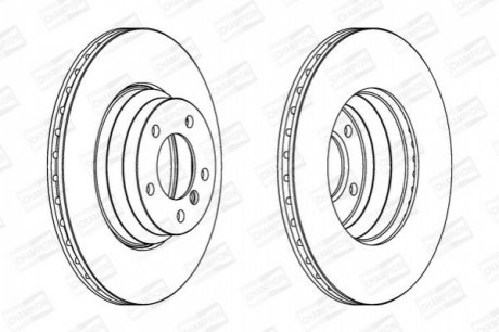 BMW Диск тормозной передн.1 E81/87,3 E90,X1 E84 04- CHAMPION 562395CH-1