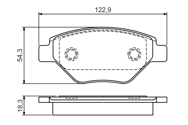 Тормозные колодки диск. пер. RENAULT Megane II 1.4 02- BOSCH 0986495069 (фото 1)