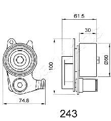 TOYOTA Ролик нат.Land Cruiser 80,100 4.2D/TD 90- JAPANPARTS BE-243