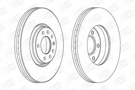 OPEL Диск тормозной передн.Astra G,H,Meriva,Zafira CHAMPION 562240CH
