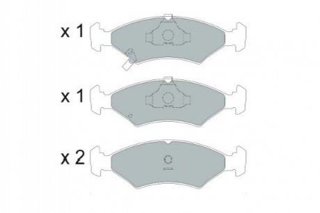 PARTS KIA Тормозные колодки дисковые передн.Shuma 98- KAVO KBP-4026