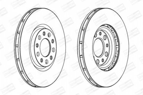 FIAT Диск тормозной передн. Alfa Romeo 159,Brera CHAMPION 562299CH