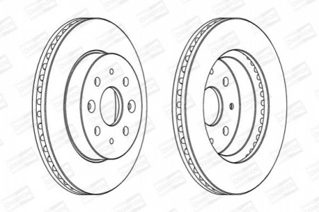 PARTS KIA Тормозной диск передн.Rio 1.3/1.5 00- CHAMPION 562557CH