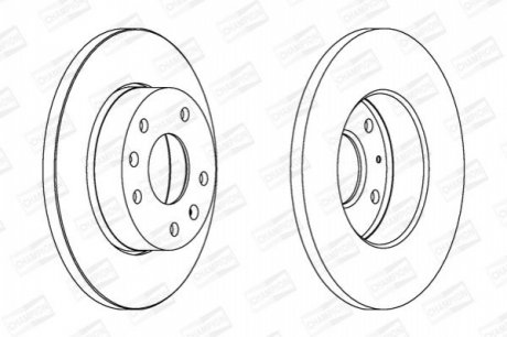 LANDROVER Диск тормозной передн.Freelander 98- CHAMPION 562153CH