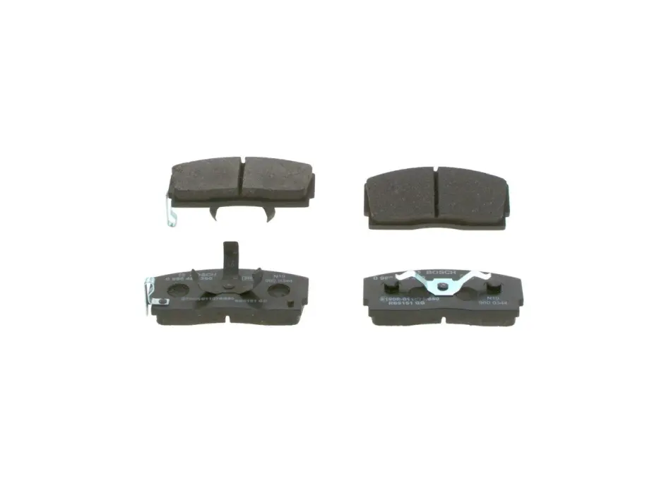 Комплект гальмівних колодок передн, DAIHATSU APPLAUSE I, APPLAUSE II, CHARADE III 1.0-1.6 03.87-05.00 BOSCH 0986493390 (фото 1)