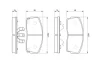 Комплект гальмівних колодок передн, DAIHATSU APPLAUSE I, APPLAUSE II, CHARADE III 1.0-1.6 03.87-05.00 BOSCH 0986493390 (фото 5)