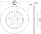 Гальмівний диск Nissan X-Trail Renault Koleos II 04.14- HELLA 8DD 355 123-061 (фото 4)