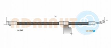 HYUNDAI Шланг тормозной пер. лев.Matrix 01- ADRIAUTO 10.1247