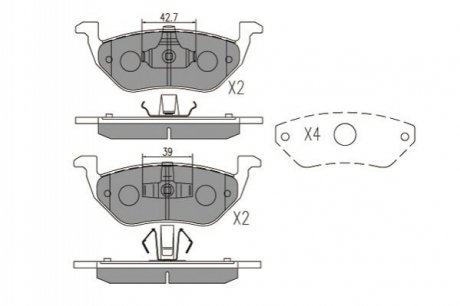 PARTS MAZDA Тормозные колодки задн. Tribute 04- KAVO KBP-4568