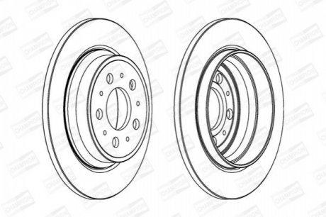 VOLVO Диск тормозной задн.S60/S80 V70/XC70 CHAMPION 562174CH (фото 1)