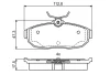 Гальмівні колодки дискові FORD Mustang "R \'\'04-10 BOSCH ="0986495401" (фото 5)