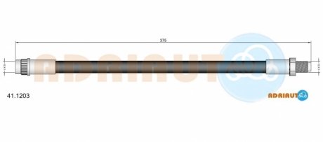 RENAULT Шланг тормозной передний 9,11 82- ADRIAUTO 41.1203