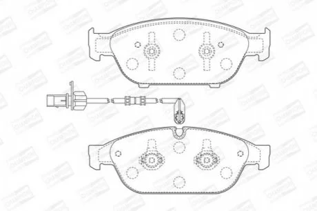 VW Тормозные колодки передн.Audi A8 11- CHAMPION 573381CH