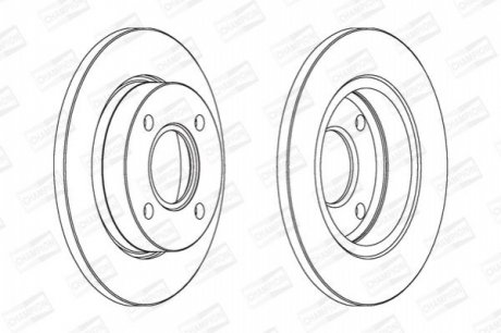 FORD Диск тормозной передний Fiesta 95- CHAMPION 562038CH