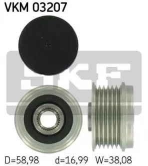 FIAT Ременный шкив генератора Doblo 1.3 JTD SKF VKM 03207