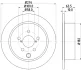 Тормозной диск зад. SUBARU FORESTER 13- 274X10 HELLA 8DD 355 120-341 (фото 4)