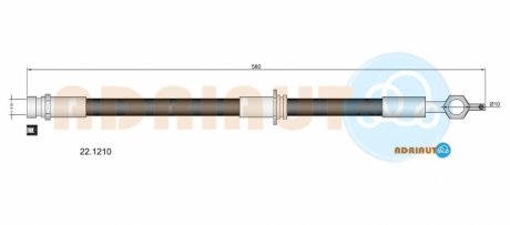 MAZDA Шланг тормозной передн. 626 -91 ADRIAUTO 22.1210