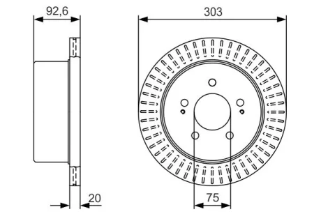 Диск тормозной BOSCH 0986479V26