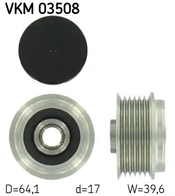 OPEL Шкив генератора Astra H 04- SKF VKM 03508 (фото 1)