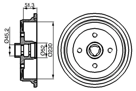 Барабан тормозной BOSCH 0986477029