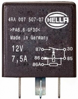 Реле, 12 V, 5 pin HELLA 4RA 007 507-071 (фото 1)