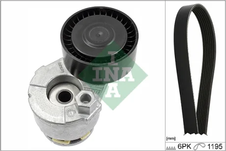 К-т приводного ремня (6PK1195) Captur/Clio4/Megane3/Kangoo2 K9K Euro6 INA 529 0117 10
