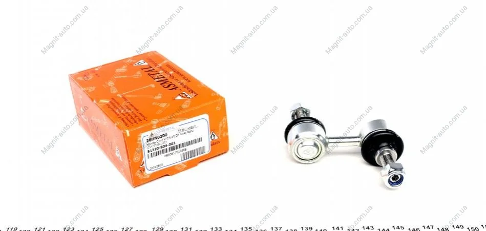 Тяга стабілізатора перед. Honda Civic VI/ CR-V 95-01 (55.5mm) ASMETAL 26HN0200 (фото 1)