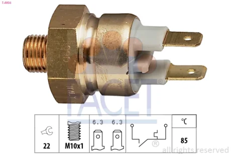 Датчик температуры VW Passat 2.0/2.2 83-88 /Audi 100/90/A6 2.0-2.5 83-96 FACET 7.4056