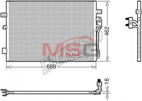 Конденсер кондиціонера DENSO DCN09145