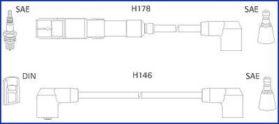 DB Провод зажигания W124 260 300 M103 HITACHI 134756