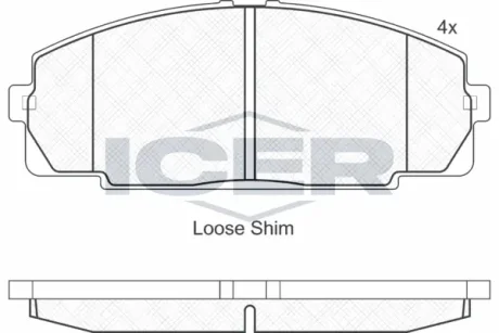 Колодки тормозные ICER 141170
