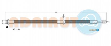 Шланг тормозной пер. прав. SUZUKI Grand Vitara 1.6 08- ADRIAUTO 48.1253 (фото 1)