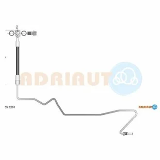 VW Шланг торм. зад. пр.Skoda Octavia 96-,Golf V (диск) ADRIAUTO 55.1261