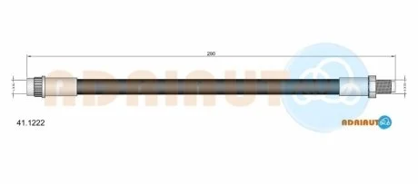 RENAULT Шланг тормозной передн. R19, зад R21 310mmm ADRIAUTO 41.1222
