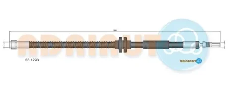 VW Тормозной шланг передний AMAROK 2.0 TDI 10- ADRIAUTO 55.1293