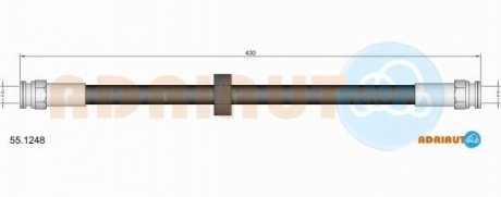 VW Шланг тормозной задн.Caddy 96-SEAT Inca ADRIAUTO 55.1248