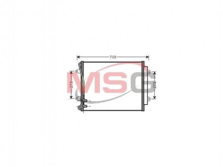 Конденсатор кондицiонера VW CC/Passat "1,4-3,6 "05-16 DENSO ="DCN32012" (фото 1)