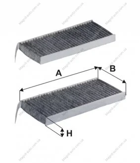 Фільтр салону RENAULT KANGOO II 08- угольный (2шт.) (WIX-FILTERS) WIX FILTERS WP9337