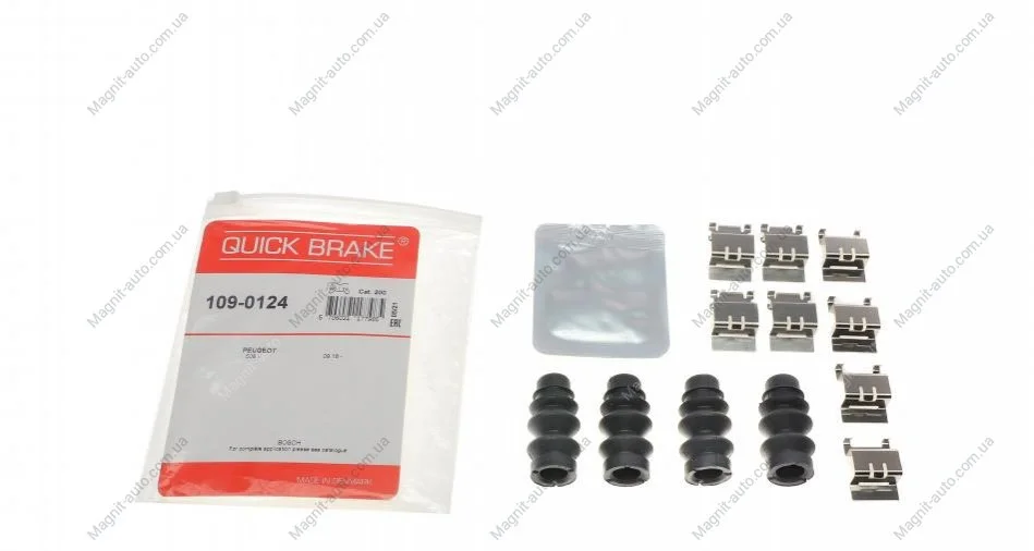 Монтажный набор тормозных колодок DS DS 4 II, DS 7 CITROEN C5 X OPEL ASTRA L PEUGEOT 3008, 3008 II, 308 II, 308 III, 408 II, 5008 II, 508 II 1.2-Electric 09.13- QUICK BRAKE 109-0124 (фото 1)