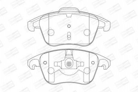 CITROEN Тормозные колодки передние C4 Picasso,Grand Picasso,DS4,5,Peugeot 5008 06- CHAMPION 573193CH