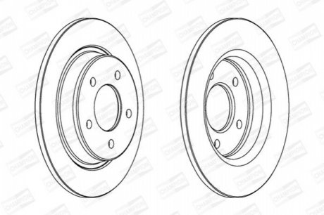 MAZDA Диск тормозной задн.&quot;15&quot; Mazda 3/5 1.8/2.0/2.3 CHAMPION 563043CH