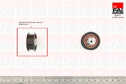 (67x23) Ролік натяжн.паска ГРМ VW Polo 1,7-1,9D/SDI 10/94- Lupo 1,7 Fischer Automotive One (FA1) T9493 (фото 1)