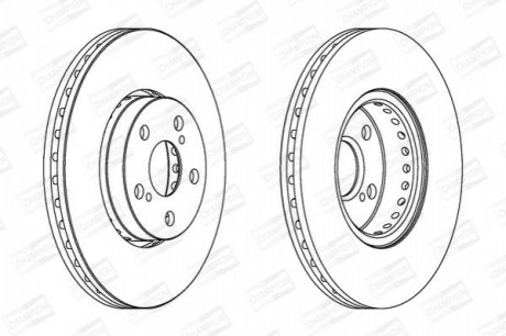 TOYOTA Тормозной диск передн."15" Avensis 00- CHAMPION 563048CH