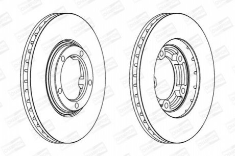MITSUBISHI Диск тормозной передн. L300/400,Space Gear CHAMPION 562800CH