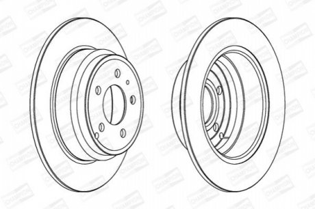 VOLVO Диск тормозной задний 850 94-,S70,V70 97- CHAMPION 561867CH