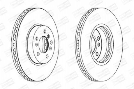 BMW Диск тормозной передн.X5 E53 00- CHAMPION 562134CH-1