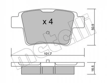 Комплект тормозных колодок (дисковых).) Metelli 22-0677-0