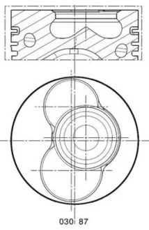 Поршень двигуна MAHLE / KNECHT 030 87 02