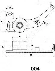 CITROEN Ролик натяж. основной ZX 1,9D/TD 3 94- PEUGEOT JUMPER 1,9TD 3 JAPANPARTS BE-004